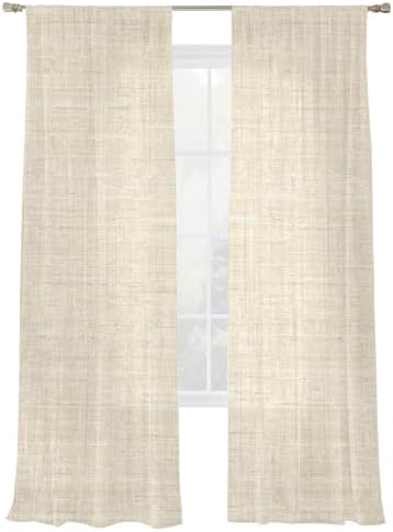 Cream Sheer Curtains for Living Room Bedroom Farmhouse Vintage Cream