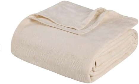 BLUENILEMILLS Cotton Blanket, Ideal for; Picnic, Beach, Traveling or