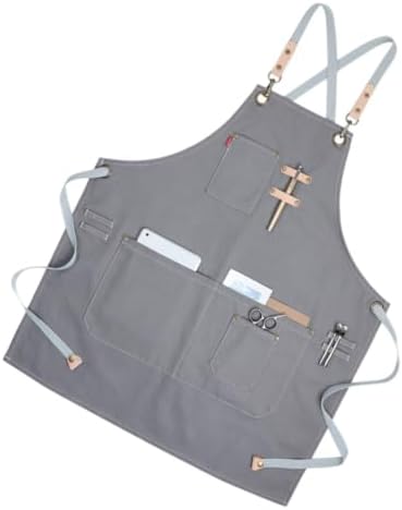 Canvas Cooking Apron Adjustable with Pockets Nordic Industrial Style