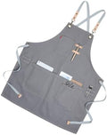 Canvas Cooking Apron Adjustable with Pockets Nordic Industrial Style