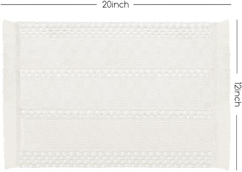FunWheat Boho Cloth Placemats Set of 4 Farmhouse Natural Place Mats