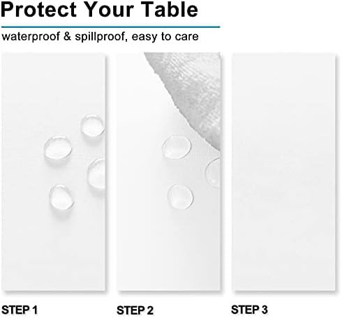 Hiasan White Tablecloth for Rectangle Tables, 54 x 108 Inch, 1 Pack