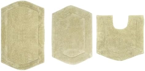 TRP Quick Dry Super Absorbent Tufted 100% Cotton Bathroom Rugs Sets