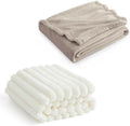 Bedsure Fleece King Size Blankets for Bed Oxford Tan&King Size Blanket