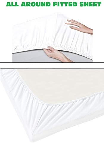 Pure Natural 100% Cotton Sheets - 4 Piece Full Size Bedding Sheets