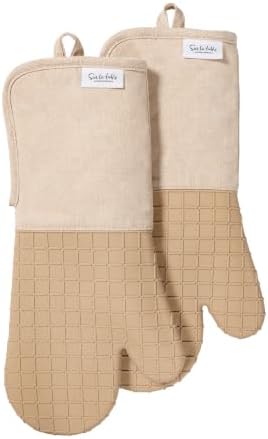 Sur La Table Kitchen Essentials Set of 2 Silicone Oven Mitts, Heat