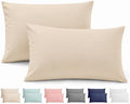 INSSL Microfiber Pillow Cases Set of 2, Hypoallergenic King Taupe
