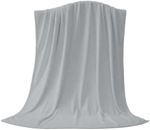 Silver Gray Ultra Soft Flannel Fleece Bed Blanket Boho Light Gray