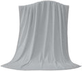 Silver Gray Ultra Soft Flannel Fleece Bed Blanket Boho Light Gray