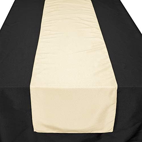 TableLinensforLess 6 Pack 13 x 108 inch Sand Polyester Table Runner