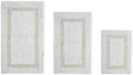 Tufted Cotton White Ivory Bathroom Rugs Sets 3 Piece