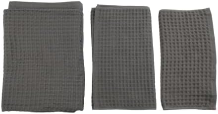 Waffle Weave Bath Towel Set 100% Cotton, Soft and Absorbent Quick Dry