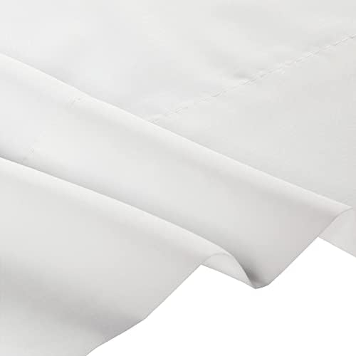 TWOPAGES White Leaf Voile Sheer Curtain 96 Inches Long Light Filtering