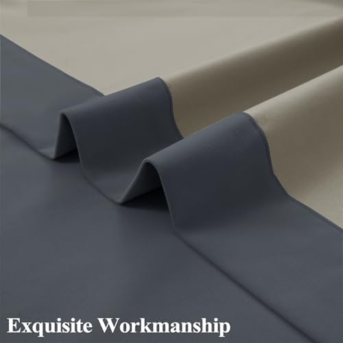 Frelement Full Blackout Curtains 120 Inches Long Drapes for Bedroom