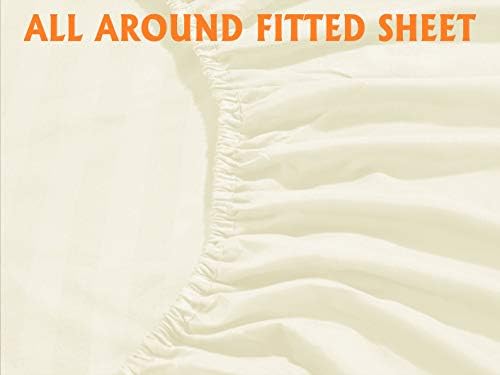 Mocassi Full Stripe Sheet Set - Luxury Hotel 1800 Premier Bedding