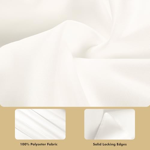 Fixwal 2 Pack 60 x 102 Inch Tablecloths Rectangle Ivory Table Cover