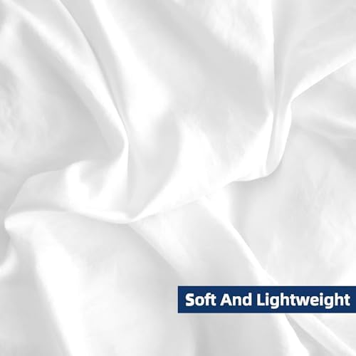 1 Piece Button Closure Duvet Cover Set with White Buttons, Soft & Easy