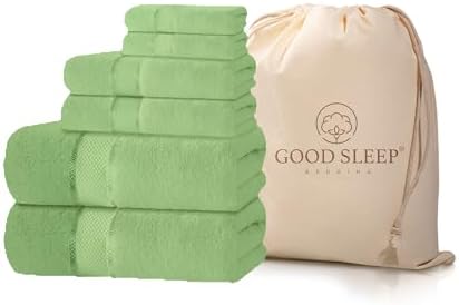 100% Cotton Bath Towel Set, Set of 6 Bath Towels, 2 Bath Towel, 2 Hand