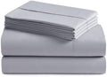Soft Solid 1500TC Microfiber Bed Sheet Set 6 Piece - Silver Gray Cal