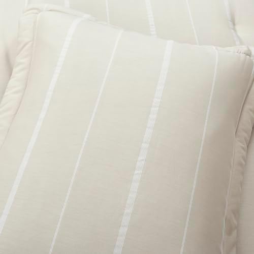 Lush Decor Classic Farmhouse Woven Striped Comforter King Size 3 Piece