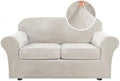 H.VERSAILTEX Real Velvet Plush 3 Piece Stretch Sofa Covers Couch