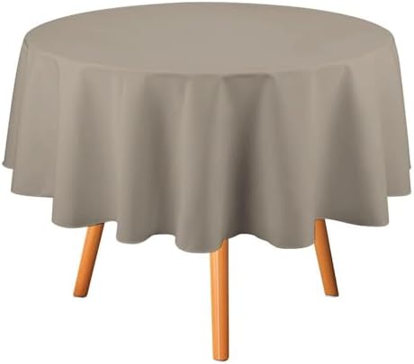 Solid Color Linen Beige Tablecloth Washable Dinng Table Covers
