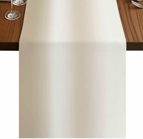 Cream Ombre 72 Inch Table Runner, Modern Gradient Abstract Aesthetics