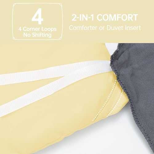 MUXHOMO Twin/Twin XL Comforter Set, 2-PC All-Season Bedding, Cream