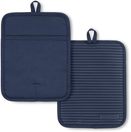 KitchenAid Ribbed Silicone 2-Piece Oven Mitt Set, 7"x13", and 2-Pack