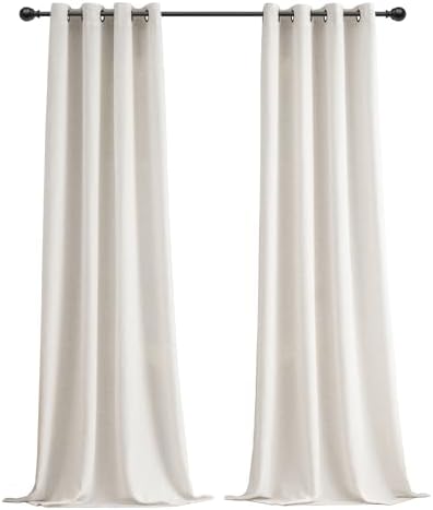 Off White Curtains Black Grommets Sheers Curtains 84 Inches Long for
