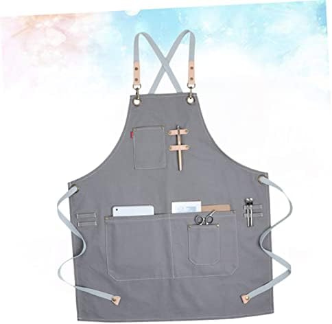 Cabilock Nordic Adjustable Pockets Canvas Style Apron Serving