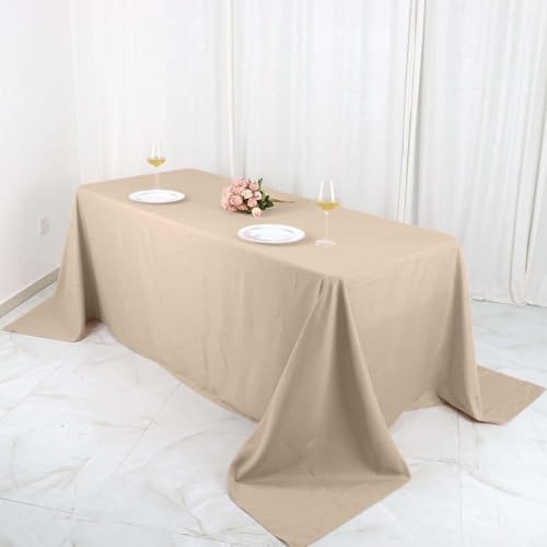 Efavormart Rectangle Tablecloth, 90"x132" Stain & Wrinkle Resistant
