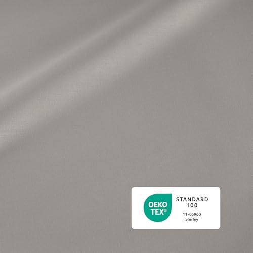 IZOD Full Sheet Set, 100% Cotton Sateen Silky, Taupe, Deep Pocket