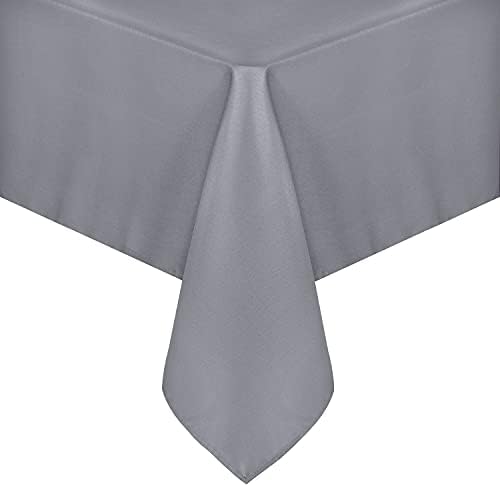 sancua Square Tablecloth, 70 x 70 Inch Table Cloth, Light Grey
