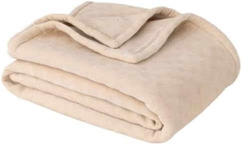 Berkshires Blanket Chenille Knit Throw 60x70 inch (Cream)