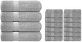 Infinitee Xclusives Grey Luxury Towel Set - 4 Bath Towels