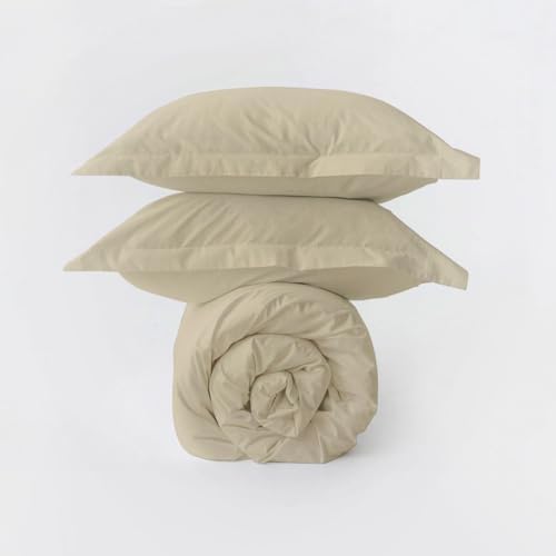 5 Pc Queen/Full Size Duvet Cover 100% Egyptian Cotton with Zipper All