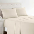 Clara Clark Premier 1800 Collection Full 4PC Bed Linen Set, Beige