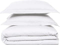 Precious Star Linen 100% Cotton White Striped Duvet Cover Set
