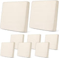 Newwiee 8 Pcs Patio Outdoor Cushion Covers,Solid,Light Beige