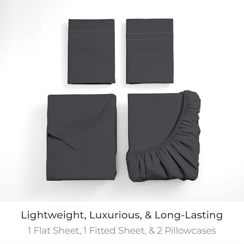 Mellanni Iconic 4-Piece Bed Sheet Set, 16" Deep Pocket