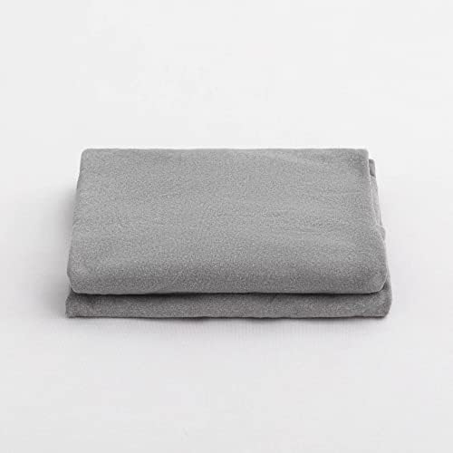 N&Y HOME 2-Pack Stretch Pillow Cases, Light Heather Gray