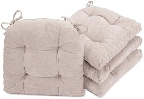 GYALAPERI Chair Cushions for Dining Chairs Set of 4, Tufted Chair Pads