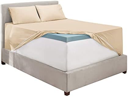 Hearth & Harbor Extra Deep Pocket Twin Sheet Set, Beige Cream