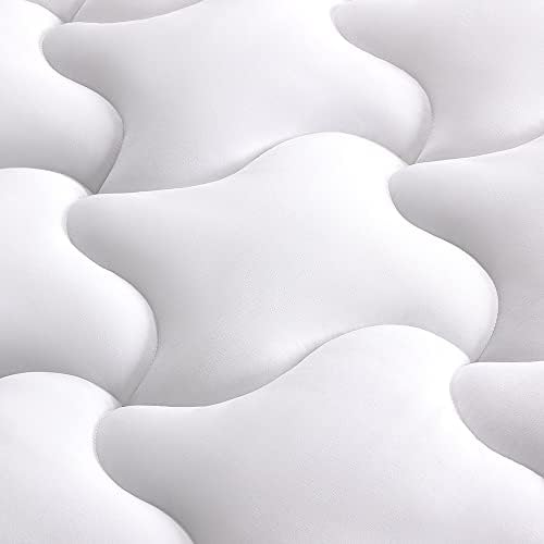 SLEEP ZONE Cooling Mattress Topper Queen Mattress Pad, Quilted Fitted