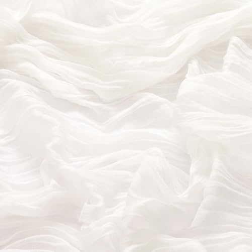 Ivory White Cheesecloth Table Runner Boho Cheese Cloth Gauze Table
