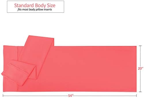 Nestl Soft Pillowcase Lightweight Coral Pink Microfiber Body Pillow
