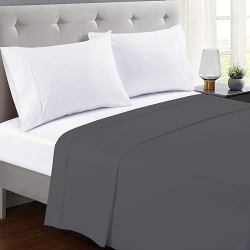 GOLD TEXTILES King Flat Sheet 6 Pack – Brushed Microfiber Top Sheets