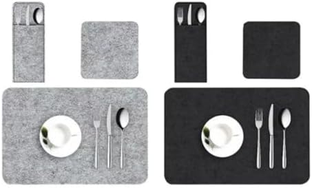 Multipurpose Felt Placemat Bundle 6PCs Stainproof Thermal Insulation