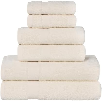 SUPERIOR - 450GSM 6 PC SET IV Eco-Friendly 100% Cotton Towel Set
